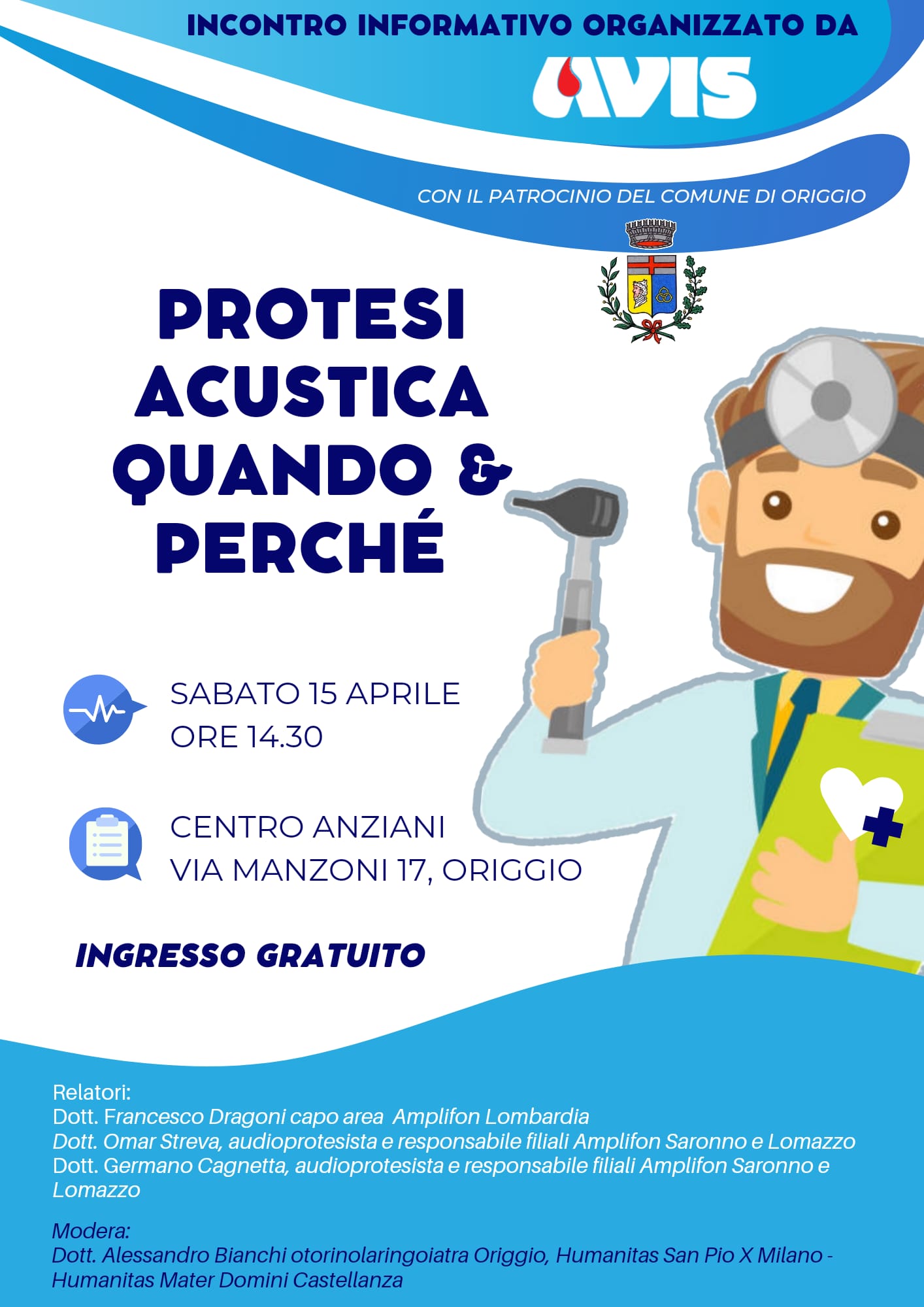 Avis organizza l' incontro  " Protesi acustica quando e perchè"