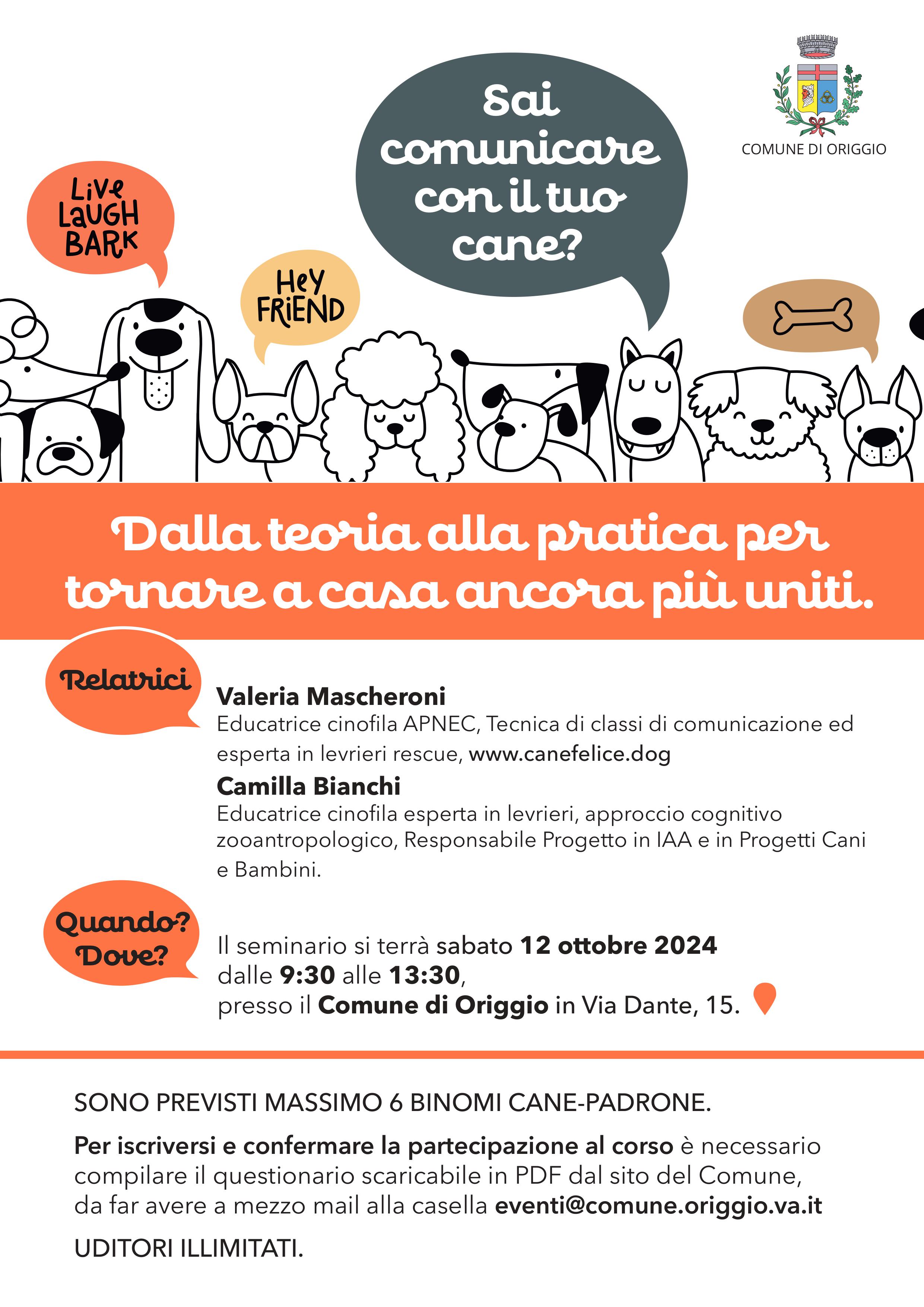 Seminario sulla comunicazione cinofila